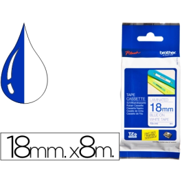 BROTHER Cinta laminada blanco/azul 18mm Precio: 17.5000001. SKU: B14MK9KVQ2