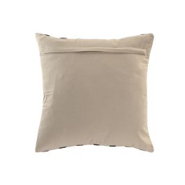 DKD Home Decor Cojín Tradicional de Algodón y Velvet Natural Marrón 45x45 cm (2 Unidades) Tejido Polyester