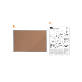 Tablero Corcho Nobo Essence Marco Aluminio 150X120 Cm