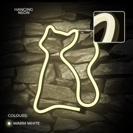 Forever Lampara Neon LED Light Cat Warm White - Iluminación Decorativa LED