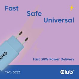 Club3D CAC-3022 Cargador USB-C 30W Lifestyle. 2 Unidades Color Azul