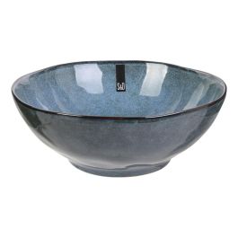 Home Deco Factory Bol Gres Azul Natural Diámetro 19.5 cm Altura 7.3 cm Capacidad 800 ml