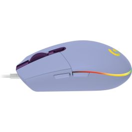 Logitech Ratón Gaming G102 Lightsync Lila Cableado USB Óptico 8000 PPP 6 Botones RGB