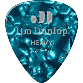 Dunlop Pack 12 Púas Genuine Celluloid Turquesa Perlado Heavy