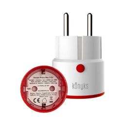 Toma conectada - KONYKS - Priska - Max 3 EU - Wifi + Bt - 16 A - Contador de consumo - Compatible con Alexa / Google Home