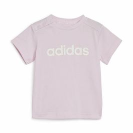 Conjunto Deportivo para Bebé Adidas I Lin Co Set Gris Rosa