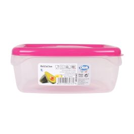 Dem Fiambrera Hermética 1L Rectangular para Microondas 18 x 12.5 x 7.5 cm (24 Unidades)