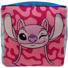 Stitch STI3700891702379 Cojín Premium Cubo Lilo & Stitch Microfibra 25x25x25 cm