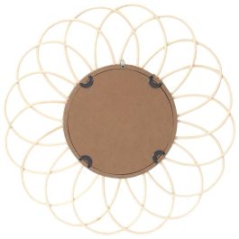Home Deco Factory Espejo Ratán Forma Rosetón Diámetro 56 cm Natural