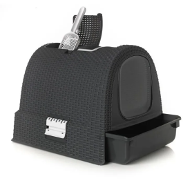 Curver Bandeja de Arena para Gatos Antracita 51 x 38.5 x 39.5 cm