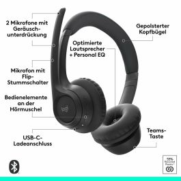 Auriculares Logitech 981-001458 Negro Auriculares Logitech 981-001458 Negro