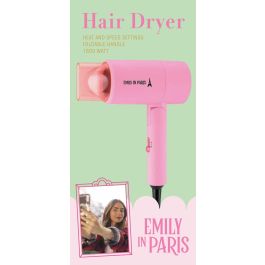 Inde - Secador de Pelo Plegable Emily in Paris - 7,5 x 18,5 x 21,5 cm (6 Unidades)