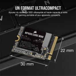 SSD interno - CORSAIR - MP600 Core Mini 1TB M.2 NVMe PCIe x4 Gen4 2 SSD - M.2 2230 - Hasta 5.000 MB/s - Negro SSD interno - CORSAIR - MP600 Core Mini 1TB M.2 NVMe PCIe x4 Gen4 2 SSD - M.2 2230 - Hasta 5.000 MB/s - Negro