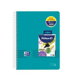 Oxford EBK8 Cuaderno espiral EuropeanBook 8 tapa polipropileno Live&Go DIN A4+ 120 hojas cuadro 5 mm + pack 4 rotuladores Precio: 13.50000025. SKU: B1EGDCZ9NS