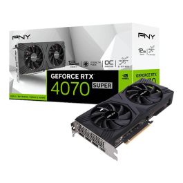 PNY Tarjeta Gráfica GeForce RTX 4070 SUPER 12GB GDDR6X Verto OC, DLSS 3, HDMI 2.1, 3x DisplayPort 1.4a, Doble Ventilador Precio: 752.49999946. SKU: B1BZ9HJ3KJ