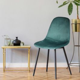 Home Deco Factory Silla Giulia Terciopelo Azul - Colección Lounge