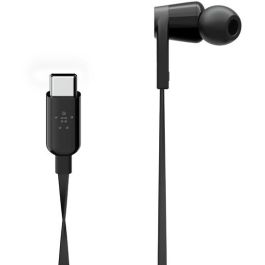 Belkin Auricular Universal USB-C con Micrófono Negro IPX5 Sonido Alta Fidelidad Resistente al Sudor