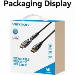 Vention ALPBN Cable HDMI Fibra Óptica 4K@60Hz Macho a Micro HDMI Macho 15m Negro para TV/PC/Monitor