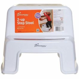 Dreambaby DRE9312742406875 Taburete con escalera 2 Up, Antideslizante y texturizado, hasta 80 kg para niños y adultos, Gris