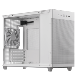 ASUS Prime AP201 MicroATX Mini Torre Blanco - Compatible con ATX, Ventiladores 120mm/140mm, Gestión de Cables