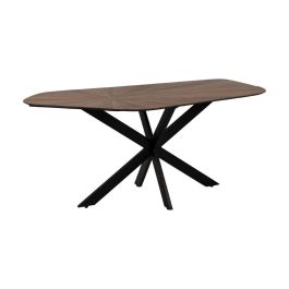 Mesa de Comedor Negro Natural Hierro 178 x 80 x 77 cm