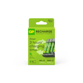 Gp Cargador de Pilas Recargables USB AA /AAA + 2x AA 2100 mAh + 2x AAA 800 mAh Precio: 15.49999957. SKU: B137H4A99W