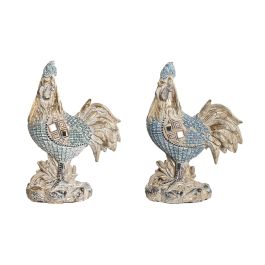 DKD Home Decor Figura Gallo Decorativa Azul Turquesa Resina 7.5 x 20 x 14.3 cm (2 Unidades) Precio: 21.49999995. SKU: S3043342