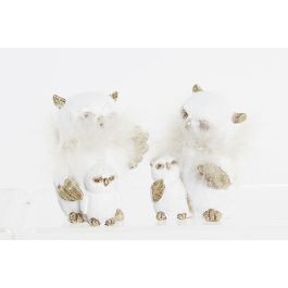 DKD Home Decor Figura Navidad Moderna Blanco Dorado Resina 7.5 x 7 x 10 cm (2 Unidades) Precio: 5.9169. SKU: B1HK5ZRC8R