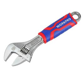 Workpro Juego de 4 alicates y llave ajustable, acero forjado, mango bimaterial, 160 mm