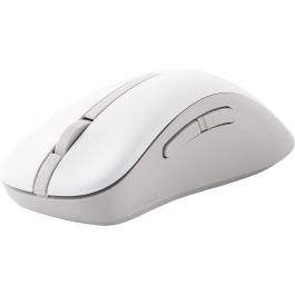ASUS MD102 Ratón Inalámbrico Óptico, RF Wireless + Bluetooth, 1600 DPI, Silencioso, Derecho, Blanco