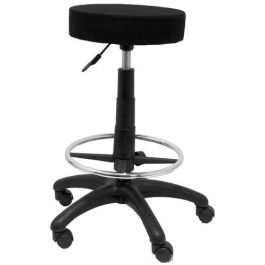 Taburete Piqueras Y Crespo Tolosa Giratorio Regulable En Altura Reposapies Cromado Y Asiento Tapizado Aran Negro Precio: 102.69000049. SKU: S5703079