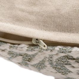 Cojín Blanco-Gris Algodón Decoración 40 X 60 cm