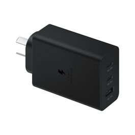 Samsung EP-T6530NBEGEU Cargador de Pared 65W Triple Puerto para Carga Rápida con 2x USB-C y 1x USB-A Negro