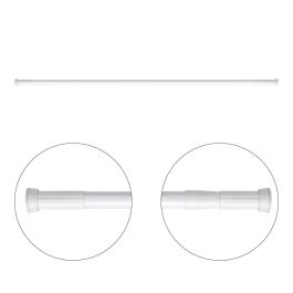 Edm Barra de cortina blanca extensible recta de aluminio 125-220 cm Ø22 mm Edm Barra de cortina blanca extensible recta de aluminio 125-220 cm Ø22 mm