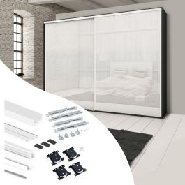 Emuca Kit de herrajes para armario de 2 puertas correderas y cierre suave Placard 74, perfil Wave, espesor 16mm, tableros no incluidos, Pintado blanco Emuca Kit de herrajes para armario de 2 puertas correderas y cierre suave Placard 74, perfil Wave, espesor 16mm, tableros no incluidos, Pintado blanco Precio: 163.50000007. SKU: B13FLHBRTP