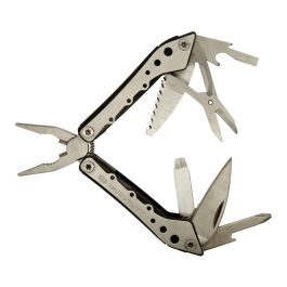 True Multiherramienta 10 en 1 de Acero Inoxidable con Tijeras, Cuchillo y Alicates