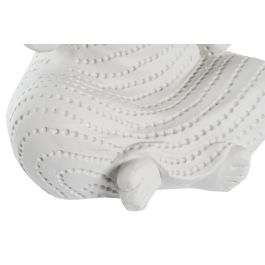 DKD Home Decor Figura Oriental Monje Blanco Magnesia 25.5 x 39 x 19 cm (2 Unidades)