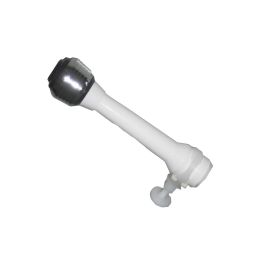 Metaltex Atomizador Ducha para Grifos sin Rosca Ø21mm Interior 150mm con Abrazadera y 2 Funciones (Chorro-Ducha) Cromado Plástico ABS