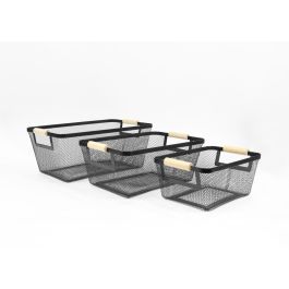 Cesta de metal organizadora Confortime 33.2 x 22.6 x 13.5 cm (10 Unidades) Cesta de metal organizadora Confortime 33.2 x 22.6 x 13.5 cm (10 Unidades)