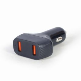 Cargador de Pared GEMBIRD TA-U2QC3-CAR-01 Negro Cargador de Pared GEMBIRD TA-U2QC3-CAR-01 Negro