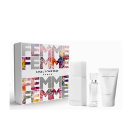 Angel Schlesser FEMME Cofre Regalo Mujer: Fragancia Fresca Amaderada - Eau de Toilette 100ml + 15ml y Loción Corporal 100ml (Set 3 Piezas)