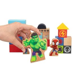 Cubo blocs de madera spidey amazing friends con 50 piezas Cubo blocs de madera spidey amazing friends con 50 piezas