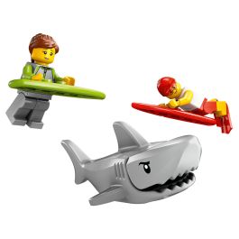 Lego City 60453 Vehículo de Rescate en la Playa Juguete para Niños de 6 Años con Tiburón
