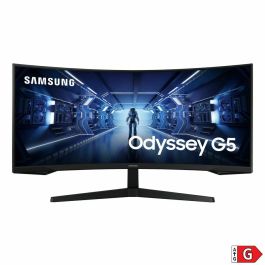 Samsung Monitor Odyssey G5 C34G55TWWP Curvo 34'' Ultra WQHD (3440x1440) 144Hz 1ms HDMI DisplayPort VESA Negro