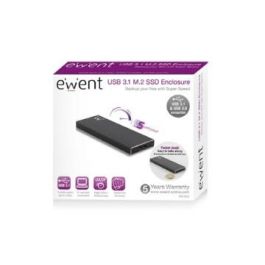 Ewent Ew7023 Carcasa SSD M.2 USB 3.1 Gen 1, Aluminio, Soporte UASP, Compatible con 2230/2242/2260/2280