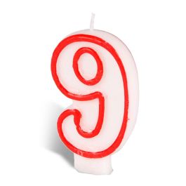 Best Products Vela N°9 Cera Repostería Rojo / Blanco Precio: 0.90000042. SKU: B1ANT6ALP8