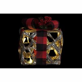 Regalo Navidad Alpina DKD Home Decor Natural Rojo 25 x 30 x 25 cm Set de 3 Regalo Navidad Alpina DKD Home Decor Natural Rojo 25 x 30 x 25 cm Set de 3