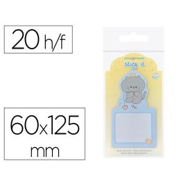 Imaginovo Bloc notas adhesivas 20 hojas gato azul 60x125 mm Precio: 1.0043. SKU: B1K887XGBT