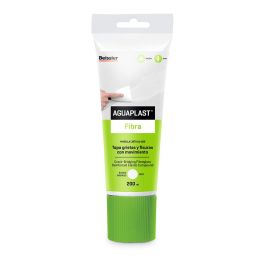Aguaplast 70037-001 Masilla fibra tubo 200ml para sellado y armado de fisuras y grietas dinámicas, reforzada con fibra de vidrio, pintable, interior/exterior