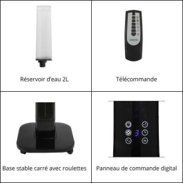 OCEANIC Ventilador nebulizador de pie 2 en 1 - Ø44 cm - 70 W - 2 L - Mando a distancia - Temporizador OCEANIC Ventilador nebulizador de pie 2 en 1 - Ø44 cm - 70 W - 2 L - Mando a distancia - Temporizador